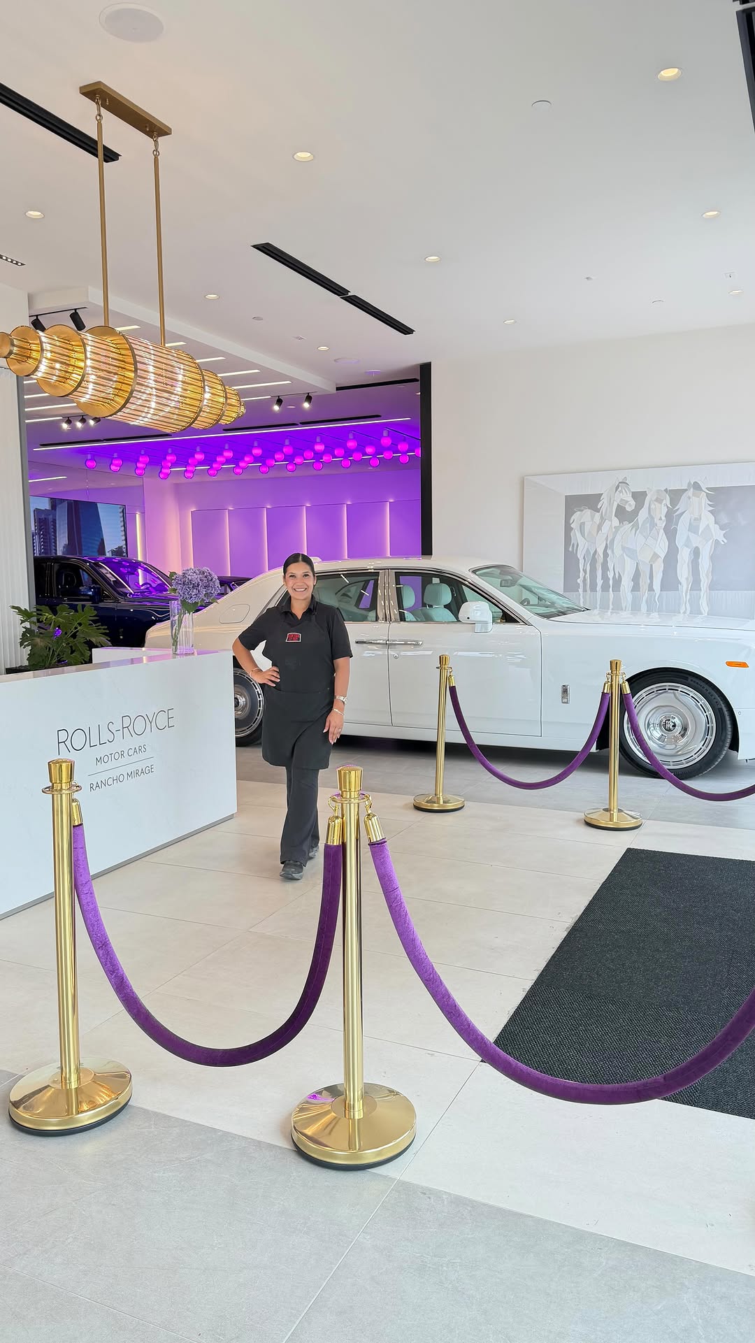 TacoNTodo team at a Rolls-Royce showroom catering event