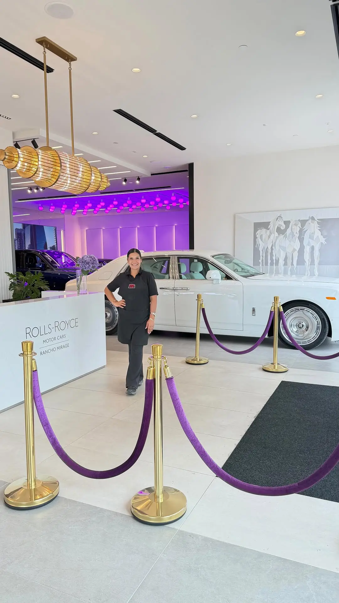 TacoNTodo team at a Rolls-Royce showroom catering event